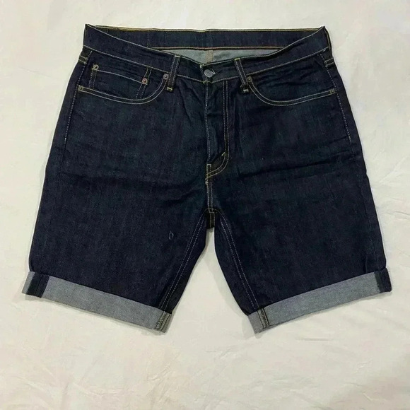 Levi’s women’s bermuda blue cropped denim western casual Gorpcore summer shorts - Picture 2 of 9